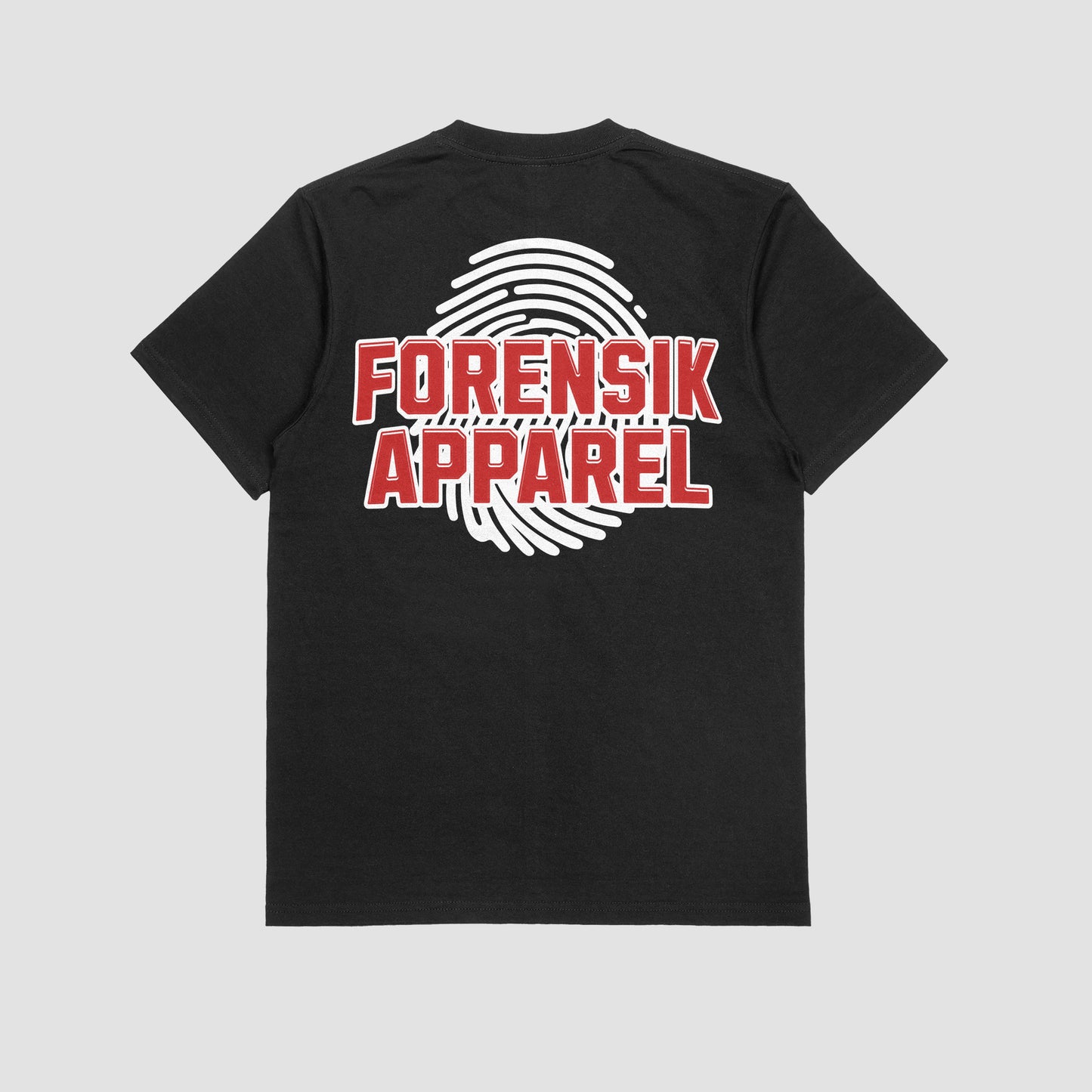 Black and red t shirt Forensik Fingerprint