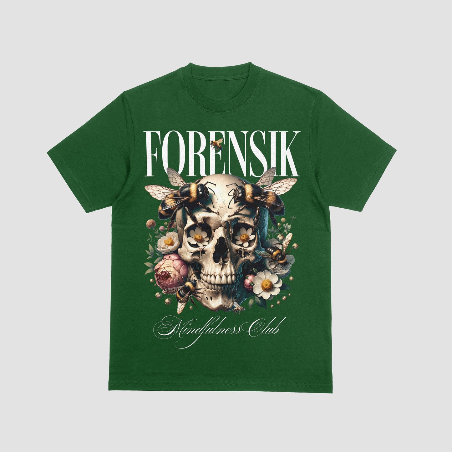 Dark Green Skull t shirt