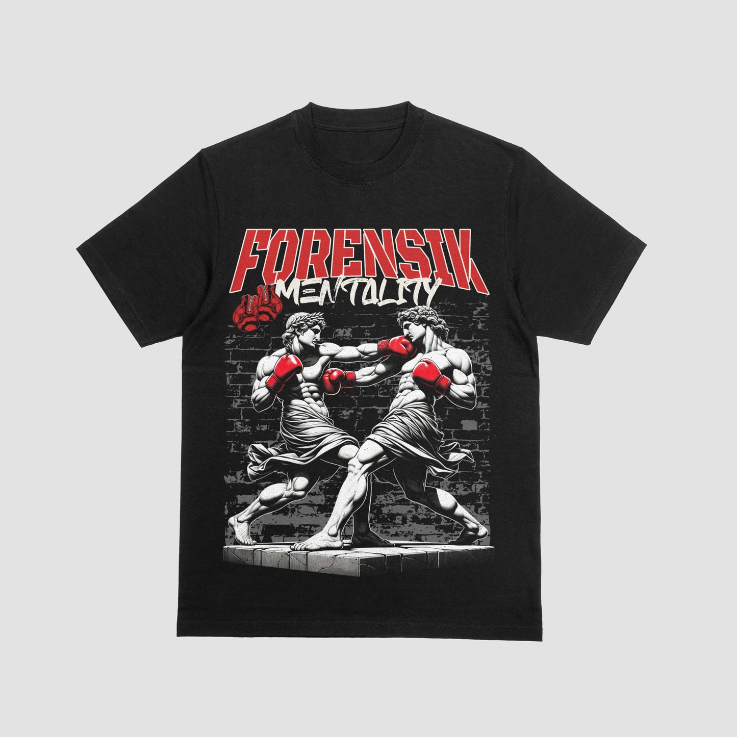 Black forensik boxing t shirt