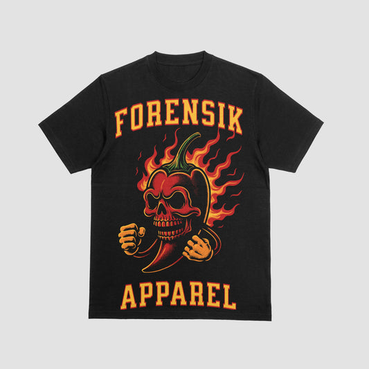 Black Forensik Red Hot Chili Pepper T Shirt