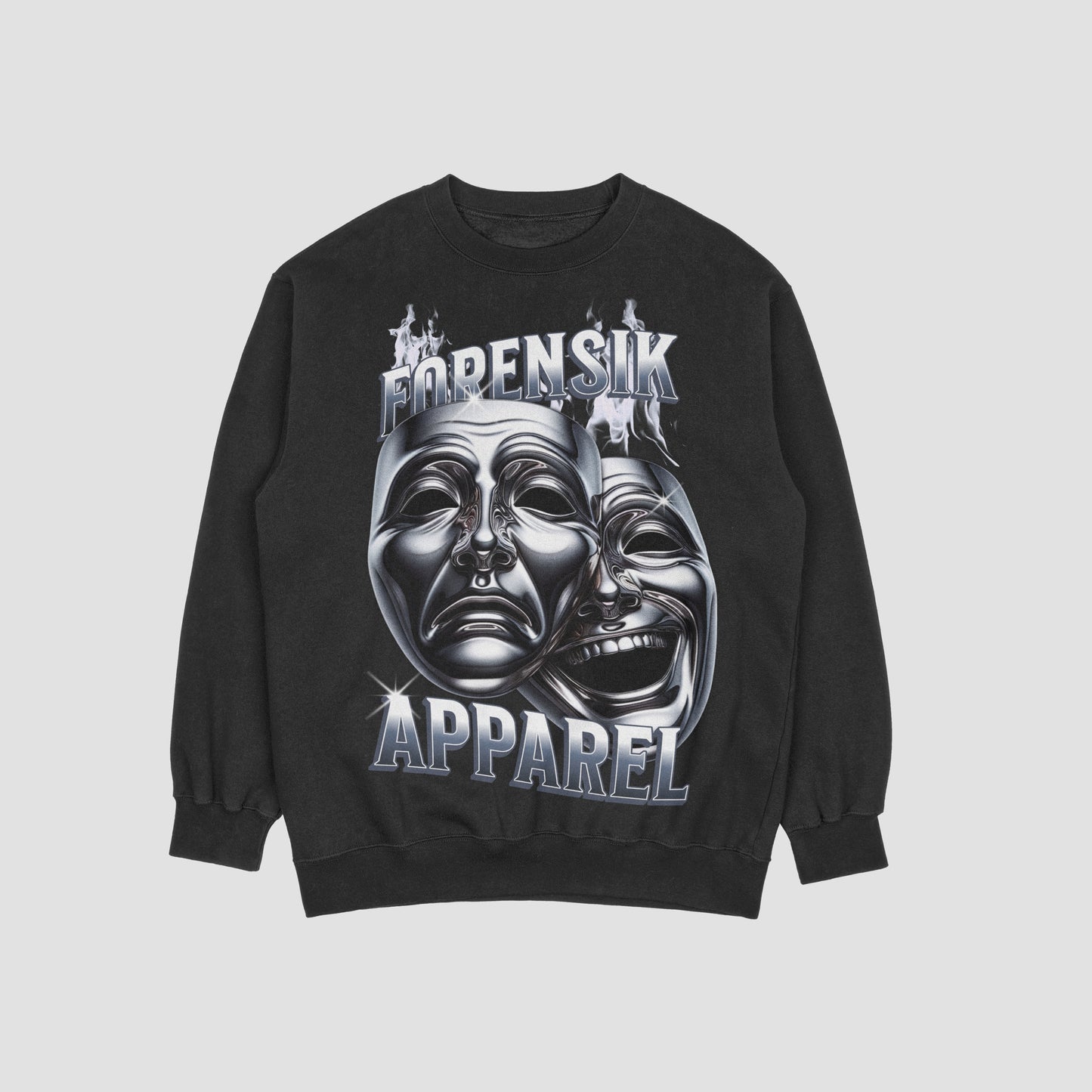 Black Forensik Comedy Faces Sweater