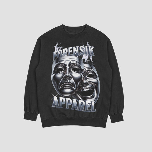 Black Forensik Comedy Faces Sweater