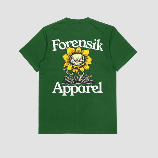 Dark green savage bloom t shirt