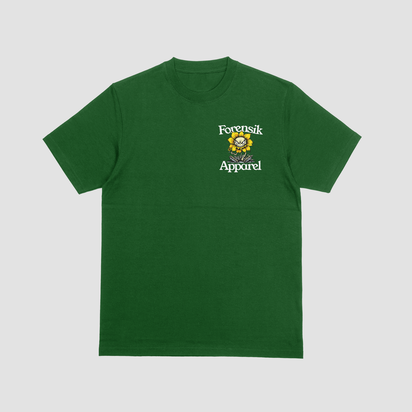 Dark green savage bloom t shirt