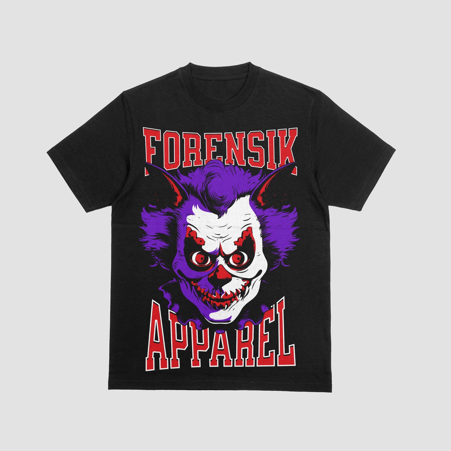 Black and Red  Purple Forensik T Shirt