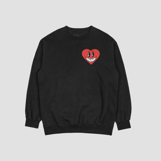 FORENSIK HEART SWEATER FRONT AND BACK
